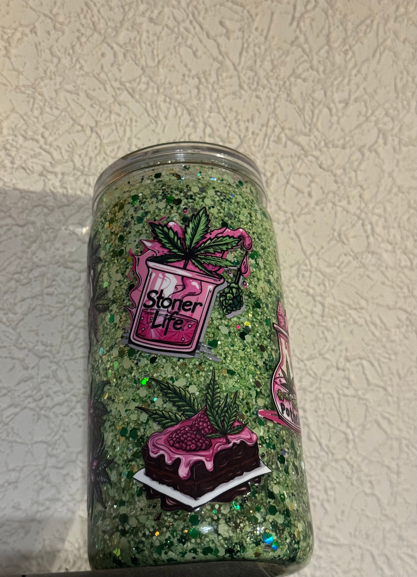 Stoner Girl Vibes 16 oz / 473ml Green Acrylic Tumbler