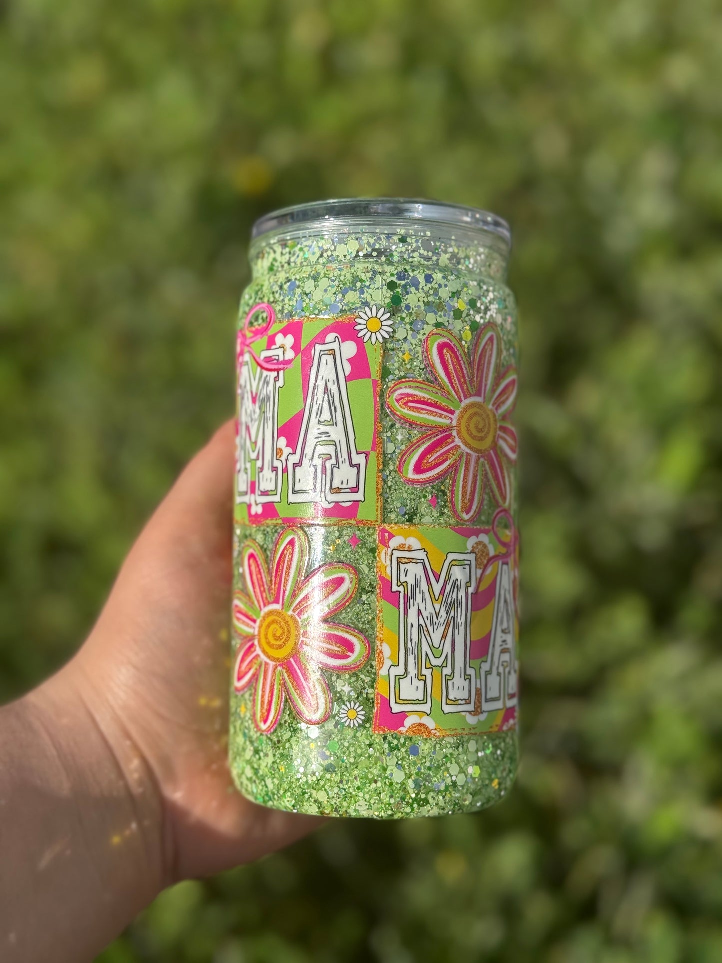 Ma Ma Snow Globe Tumbler 16oz