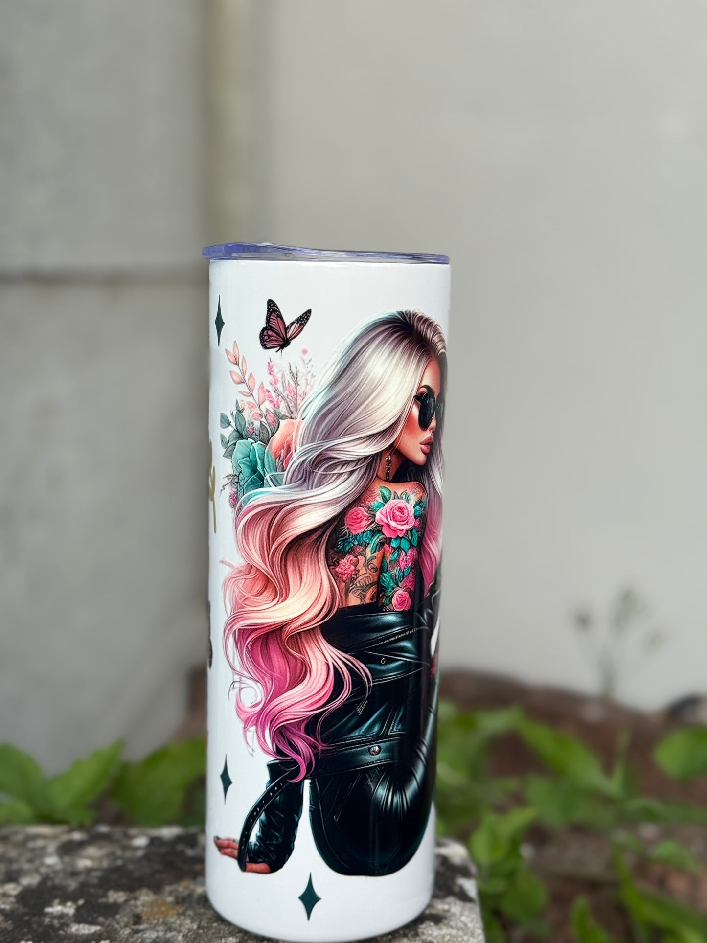 Rebel Rose Tumbler Tattoo Babe 20oz/591ml Stainless Steel