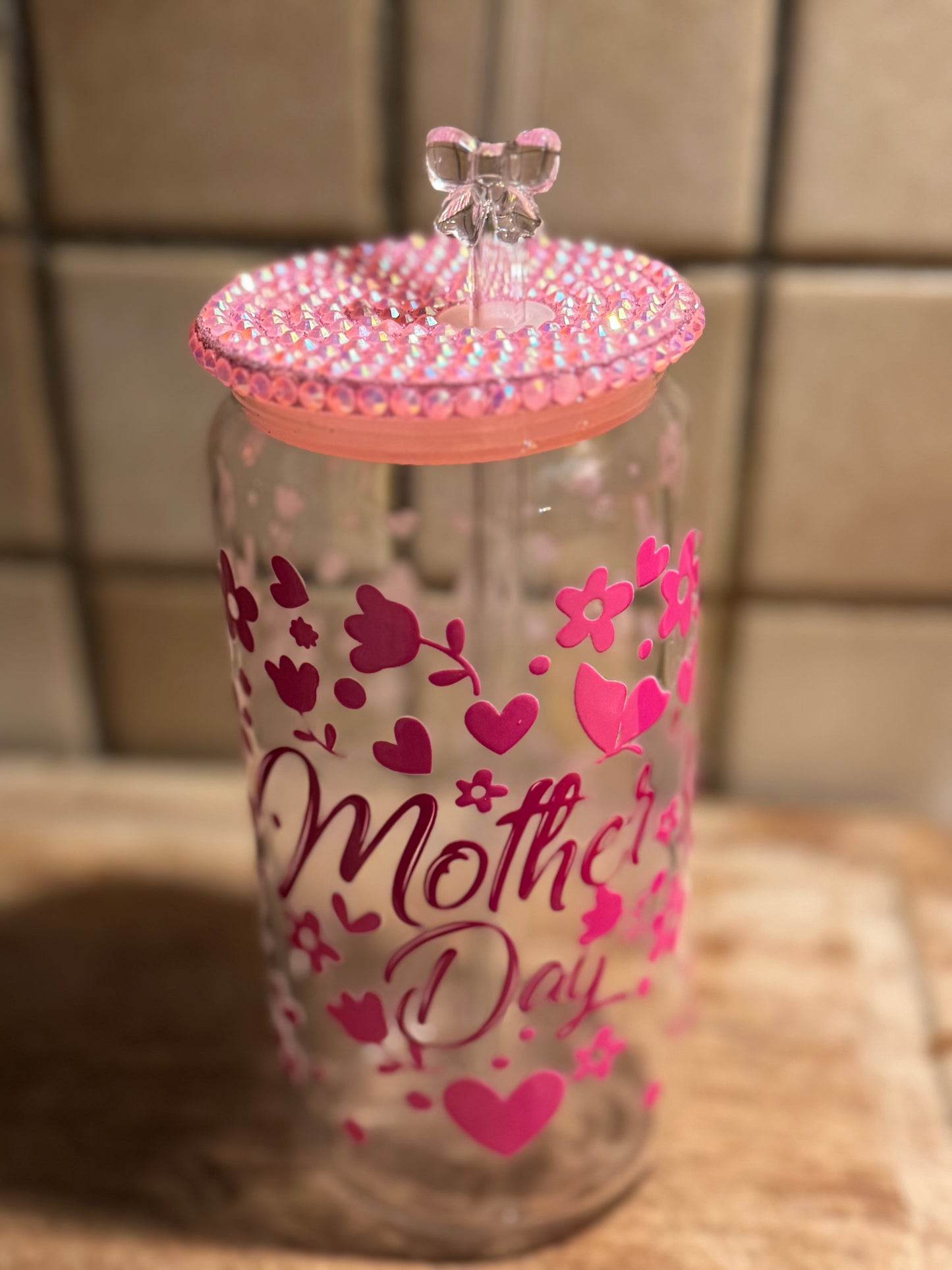 Mother’s Day 16oz Glass Tumbler