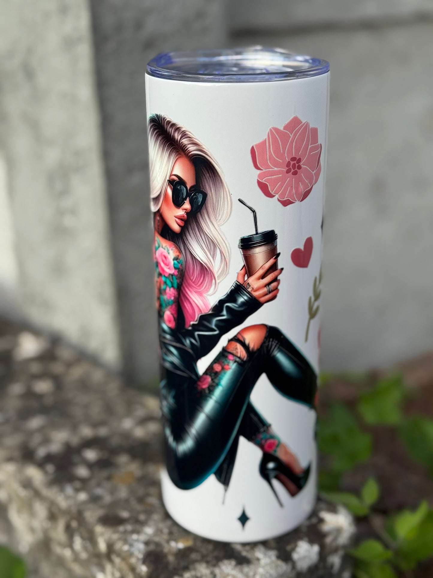Rebel Rose Tumbler Tattoo Babe 20oz/591ml Stainless Steel