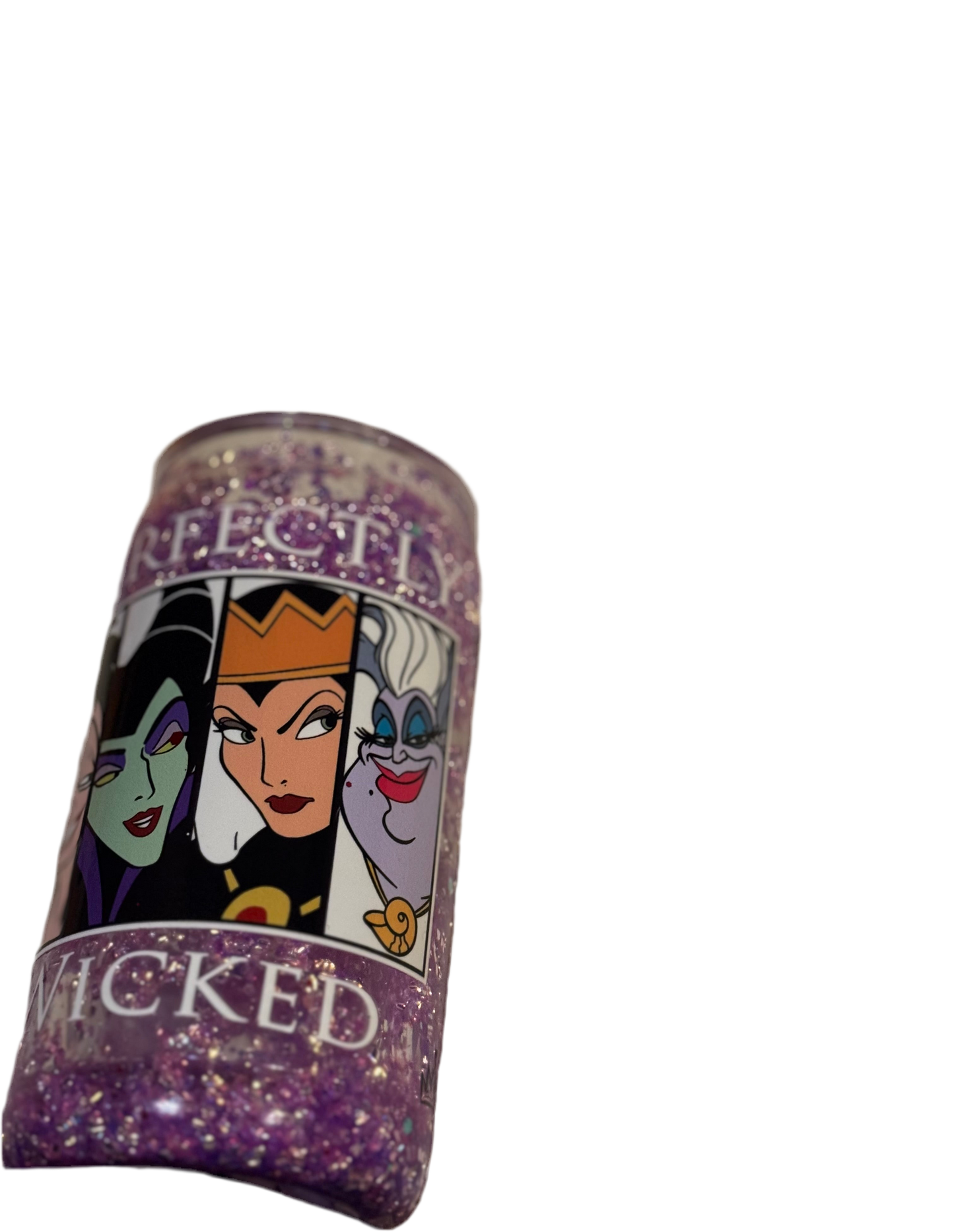 Verre boule à neige Perfectly Wicked 16 oz / 473 ml à débit rapide et paillettes 3D