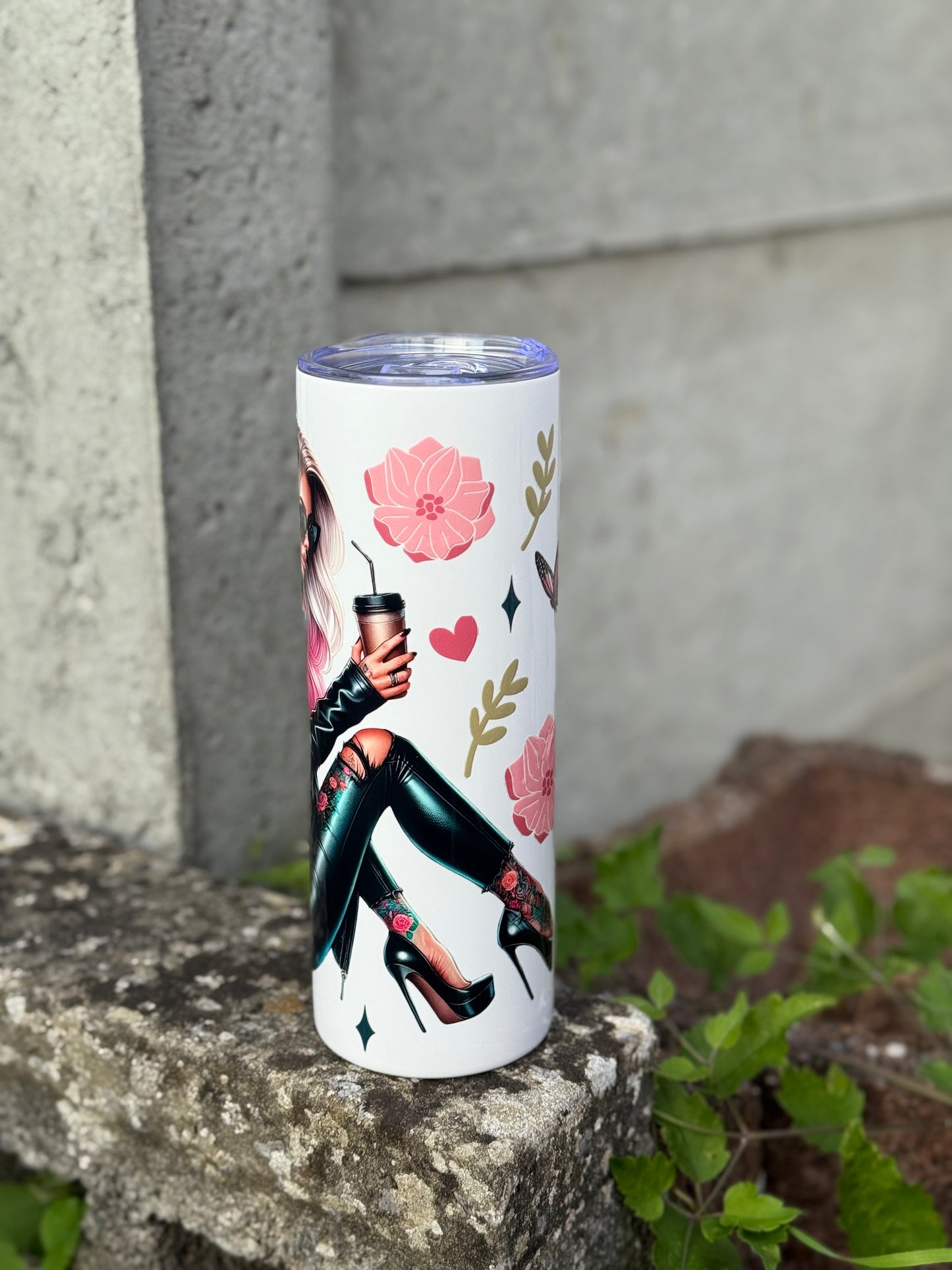 Rebel Rose Tumbler Tattoo Babe 20oz/591ml Stainless Steel
