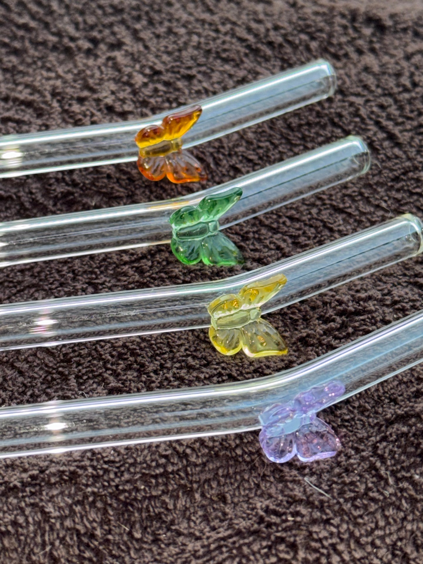 Butterfly Glass Straw