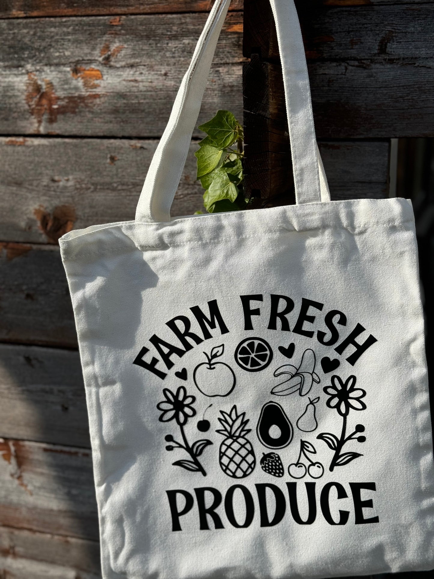 Farmers fresh produce tote bag