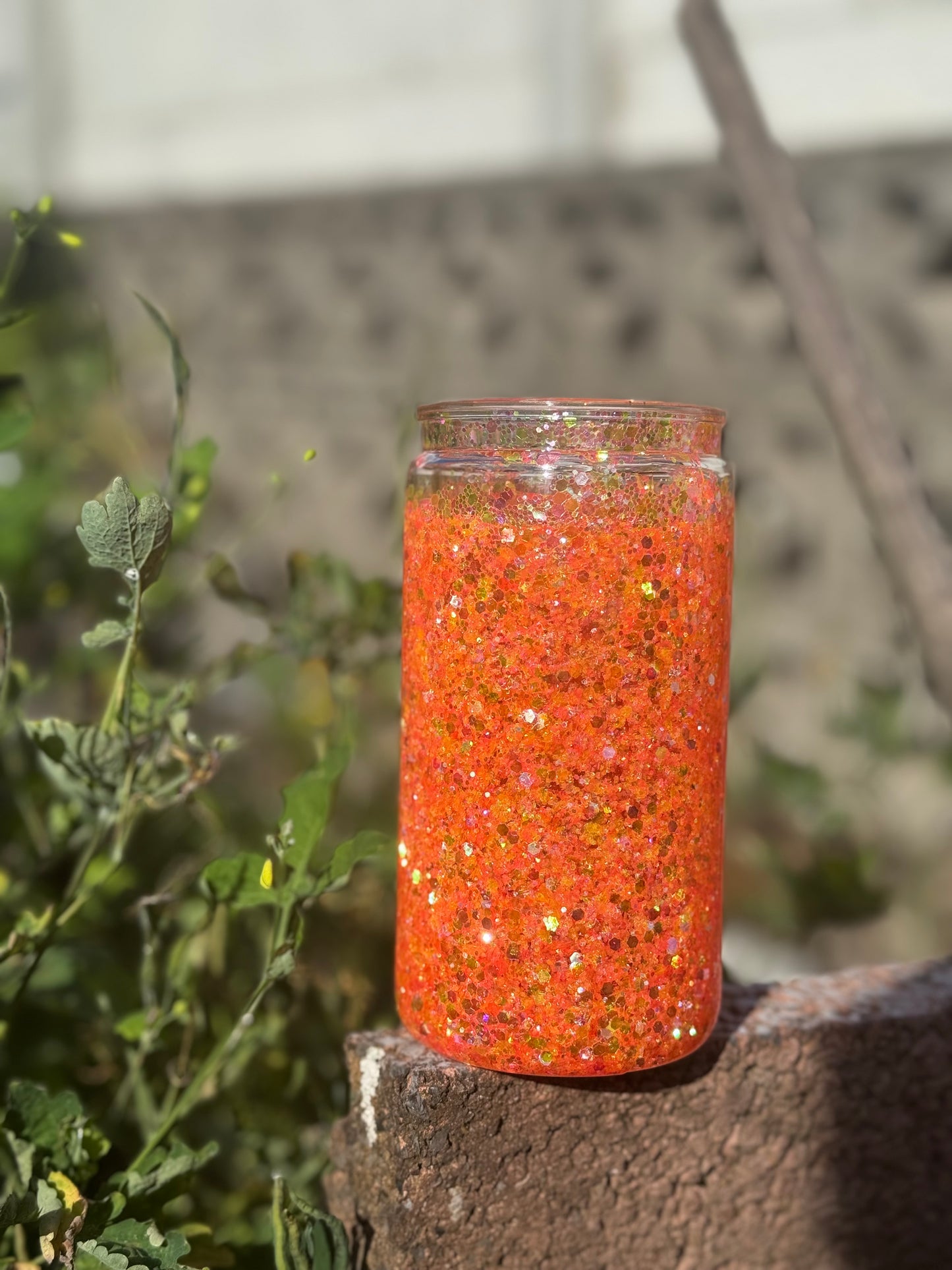 Orange Snow Globe Tumbler