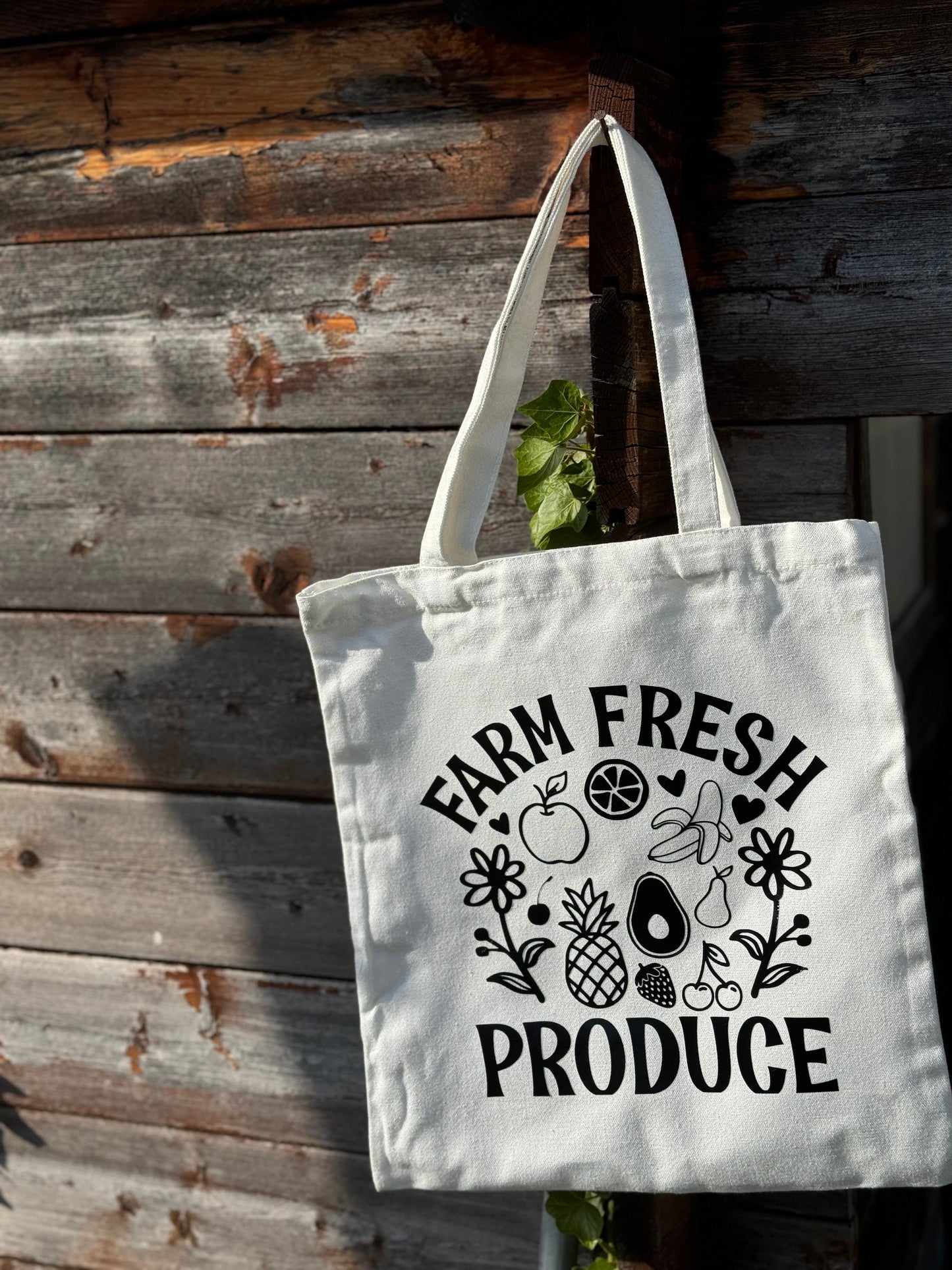 Farmers fresh produce tote bag