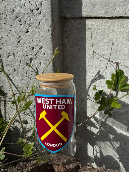 West Ham United Glass Tumbler 16oz