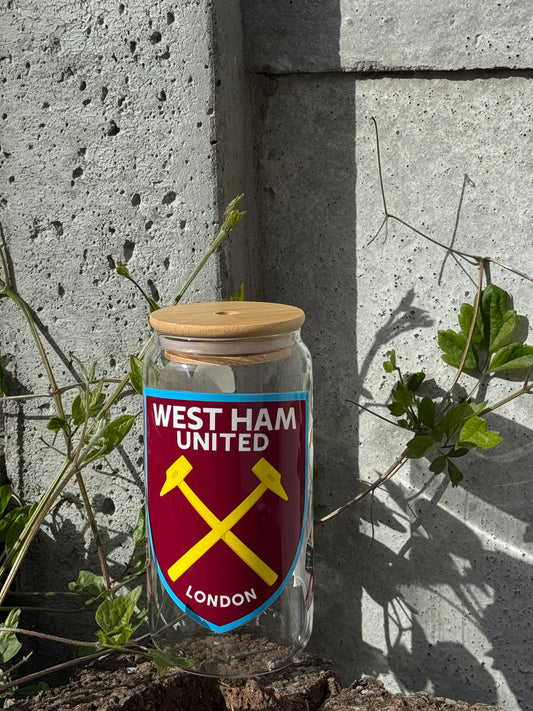 West Ham United Glass Tumbler 16oz