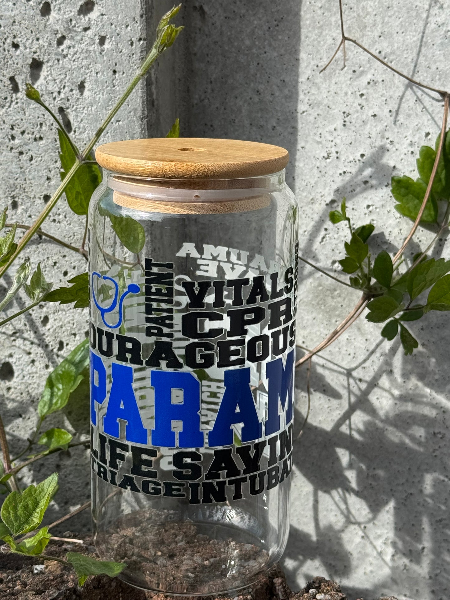 Paramedics Glass Tumbler 16oz