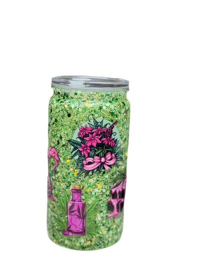 Stoner Girl Vibes 16 oz / 473ml Green Acrylic Tumbler