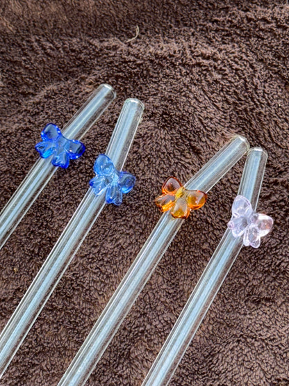 Bow glass straw