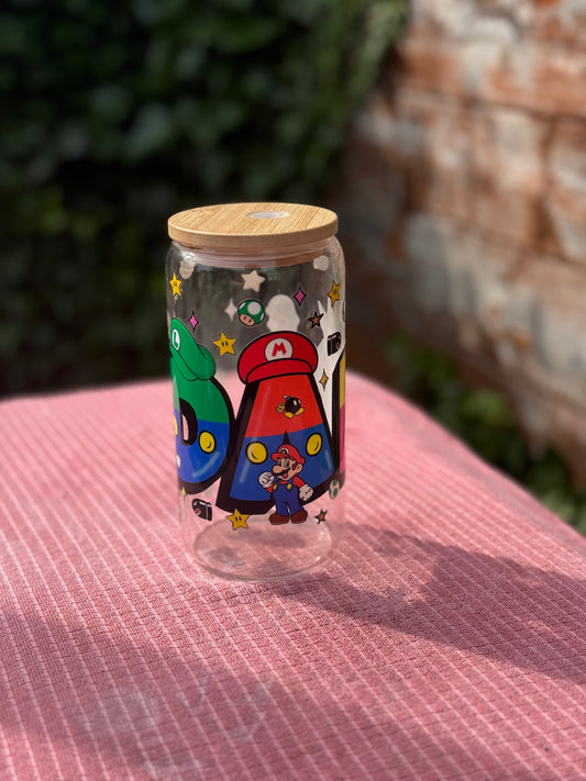 Super Mario Glass Cup 16 oz/473ml
