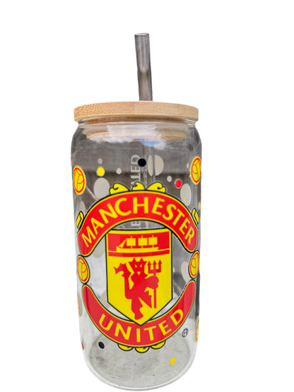 Manchester United 16oz/473ml  Glass Tumbler