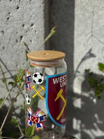 West Ham United Glass Tumbler 16oz
