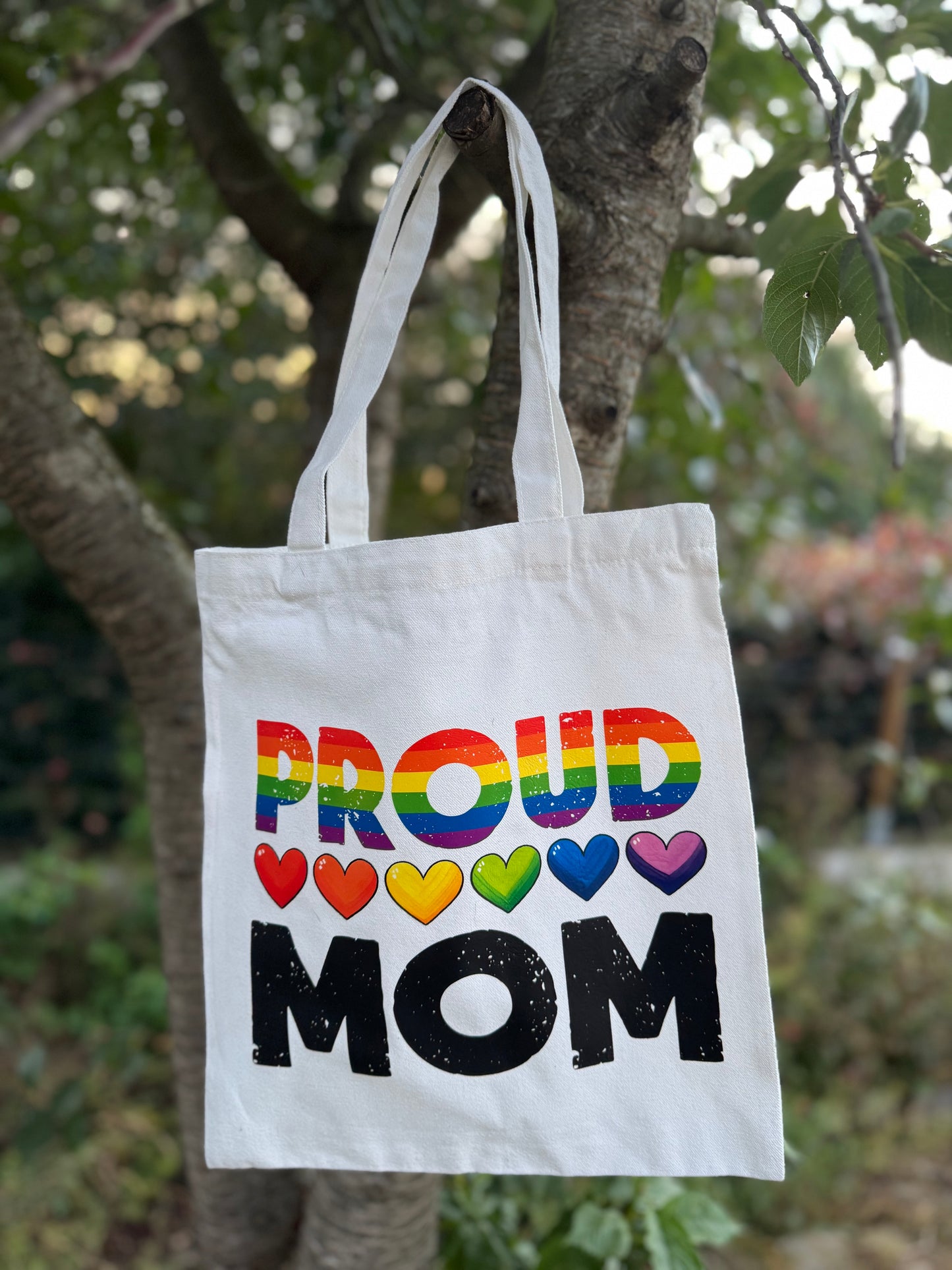 Proud Mom Rainbow Tote Bag Love Loud & Proud! 🌈🖤