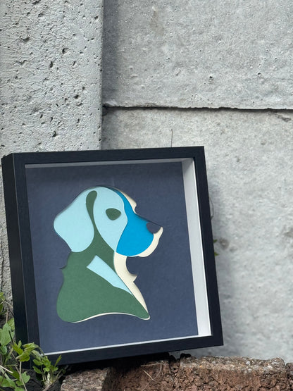 Custom Dog Silhouette Frame Minimalist Pet Portrait Gift