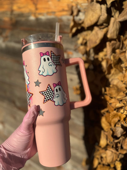 Pink Halloween 40oz Tumbler 🎃💗