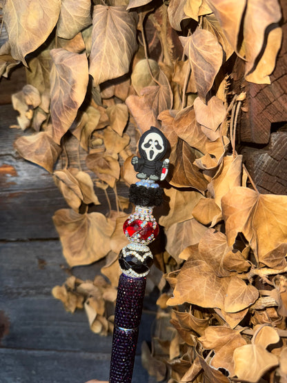 Ghostface Halloween Beaded Pen