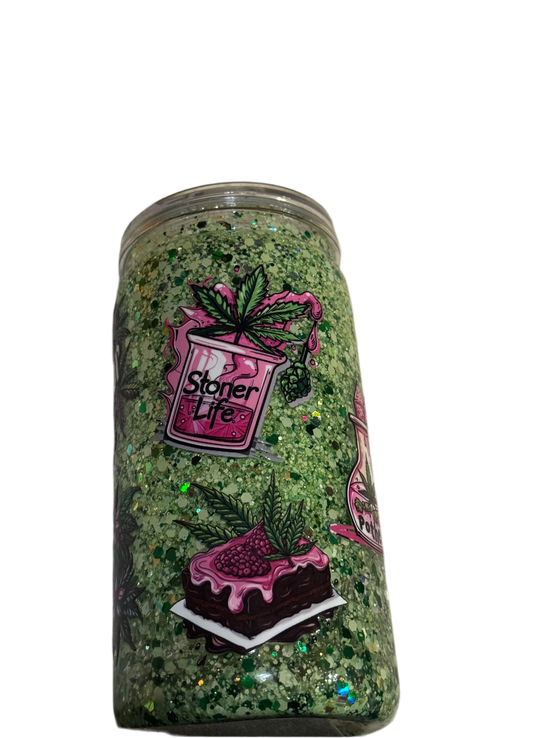 Stoner Girl Vibes 16 oz / 473ml Green Acrylic Tumbler