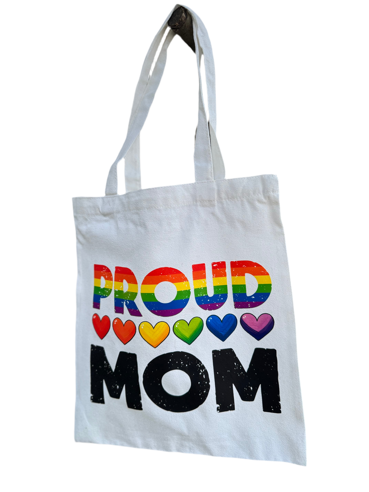 Proud Mom Rainbow Tote Bag Love Loud & Proud! 🌈🖤