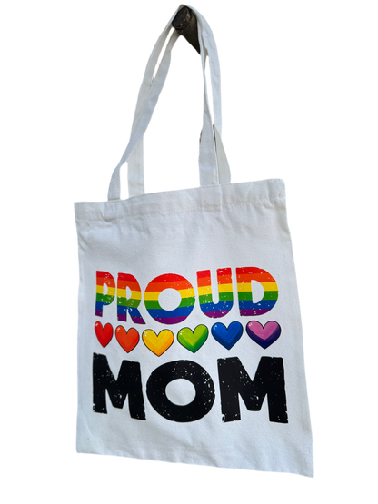 Proud Mom Rainbow Tote Bag Love Loud & Proud! 🌈🖤