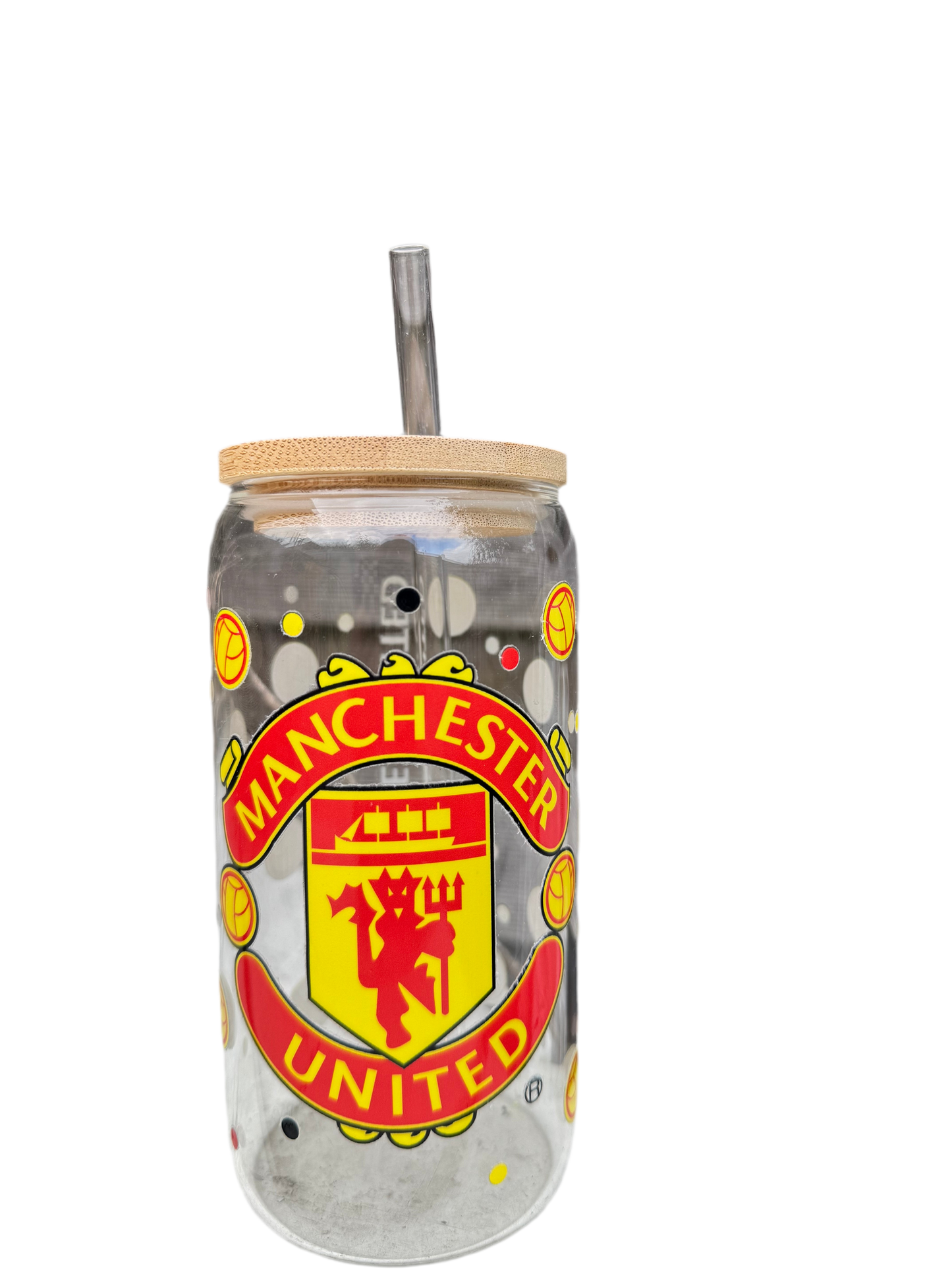 Manchester United 16oz/473ml  Glass Tumbler