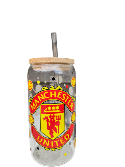 Manchester United 16oz/473ml  Glass Tumbler