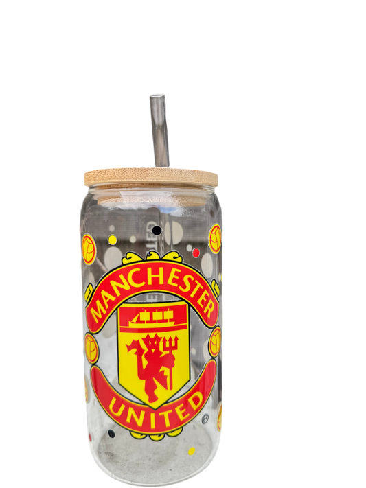 Manchester United 16oz/473ml  Glass Tumbler