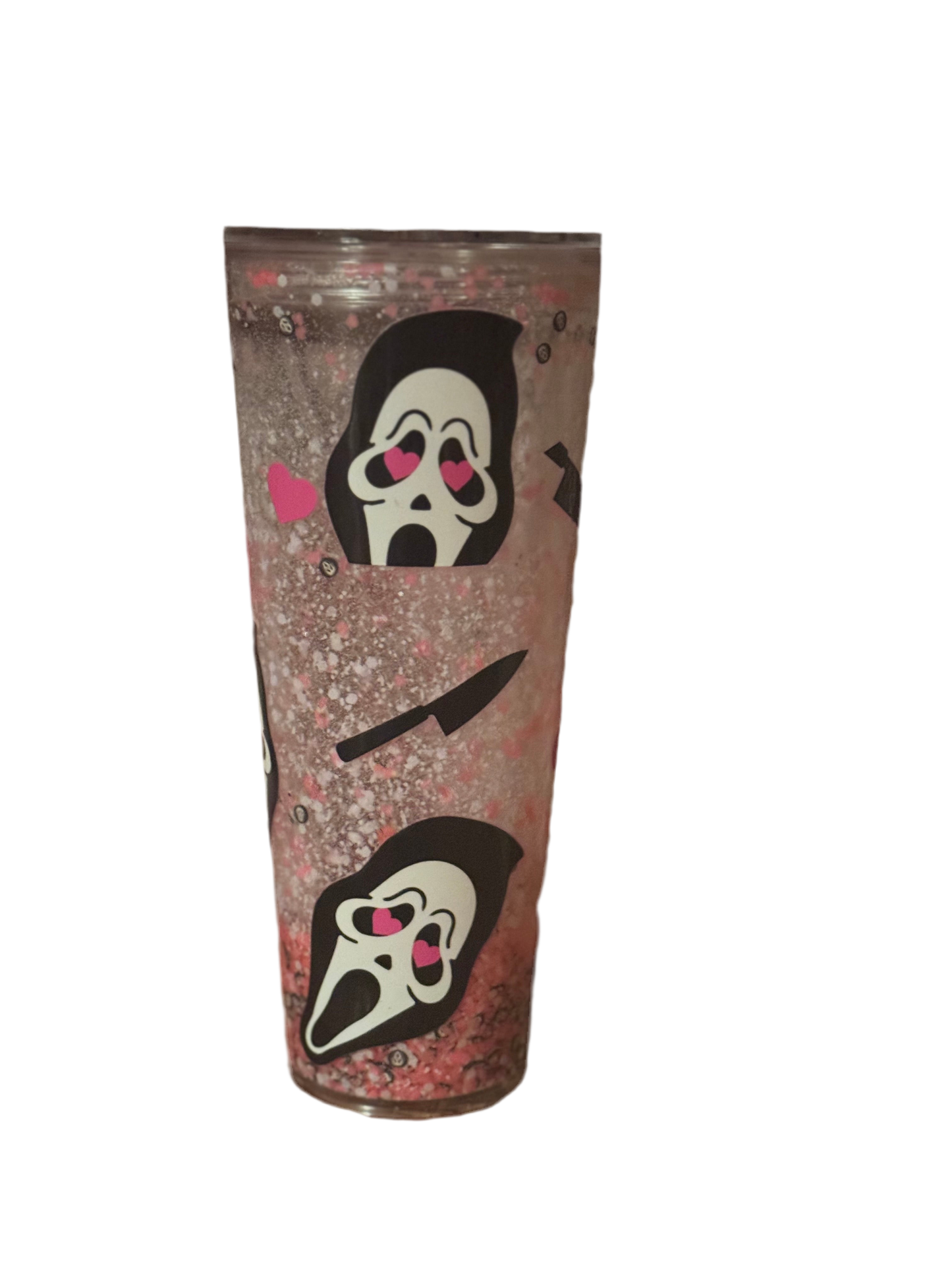 Ghost face glow in the dark 24oz