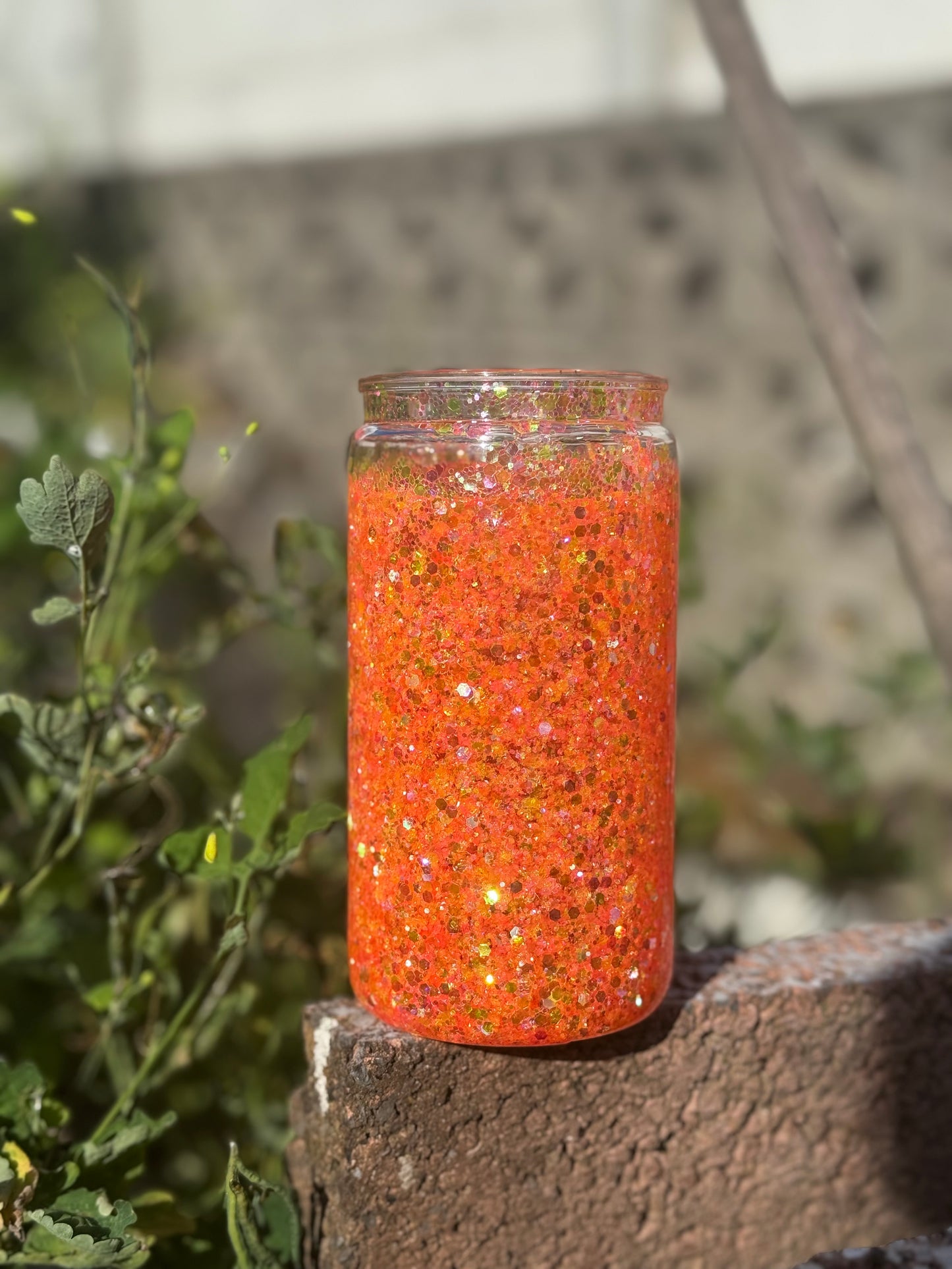 Orange Snow Globe Tumbler