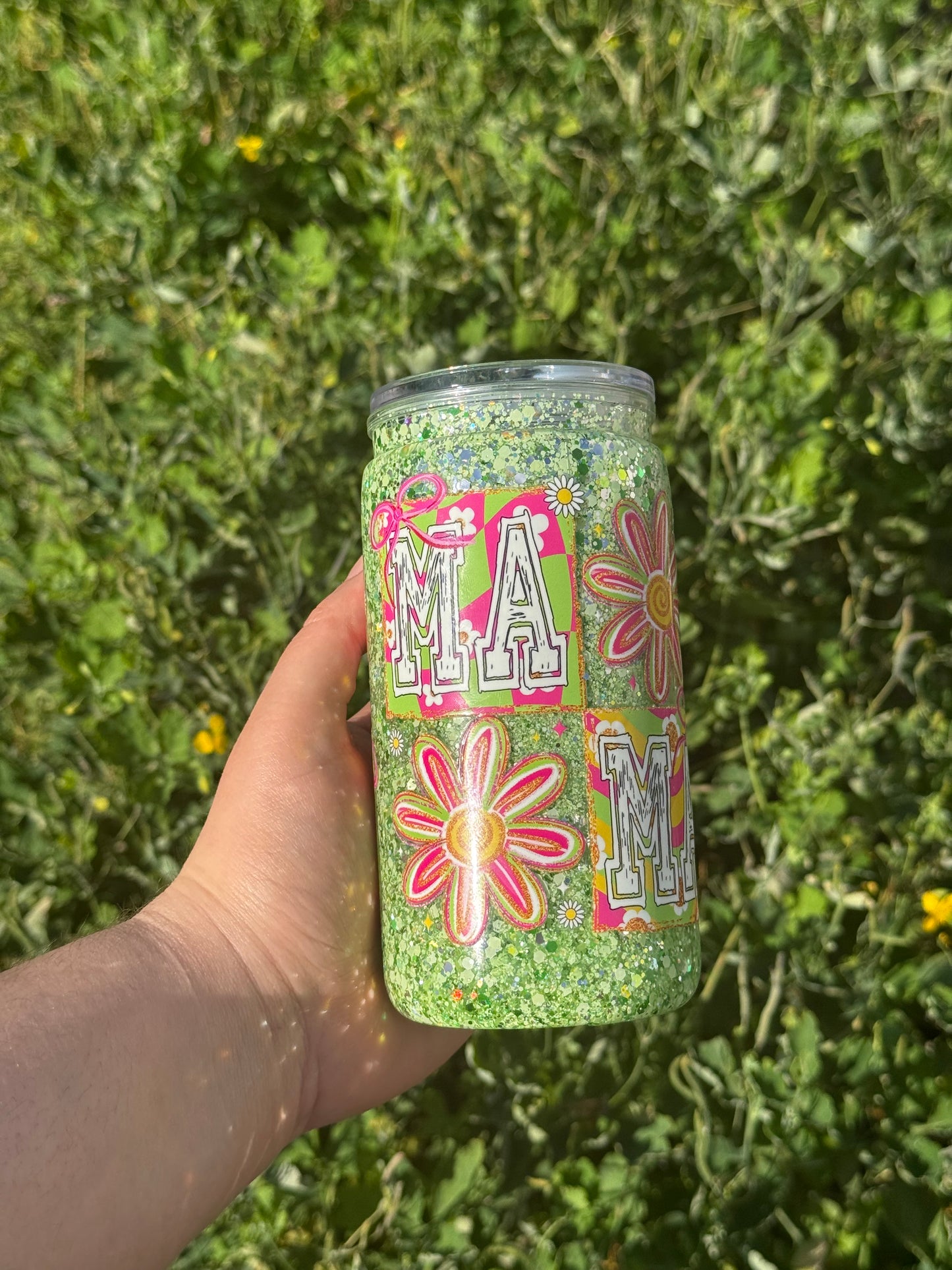 Ma Ma Snow Globe Tumbler 16oz