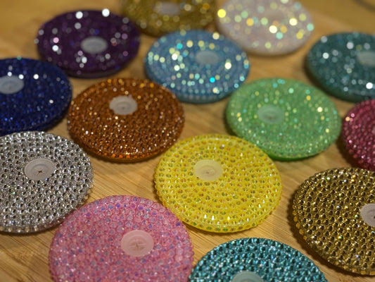Rhinestone lid