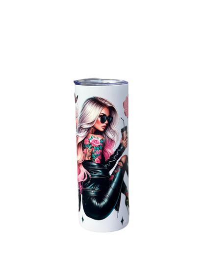 Rebel Rose Tumbler Tattoo Babe 20oz/591ml Stainless Steel