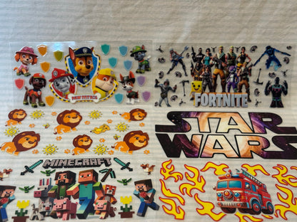 473ml  cup no glitter cartoon, Labubu,gaming etc