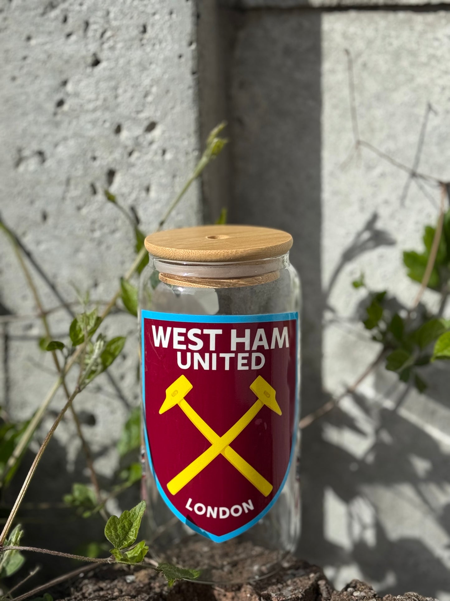 West Ham United Glass Tumbler 16oz