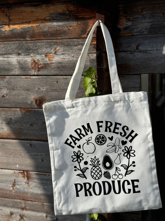 Farmers fresh produce tote bag