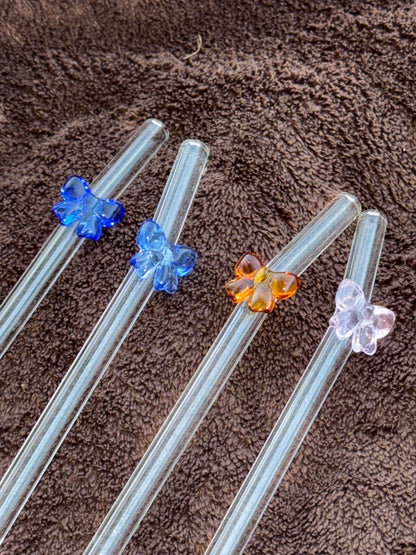 Bow glass straw