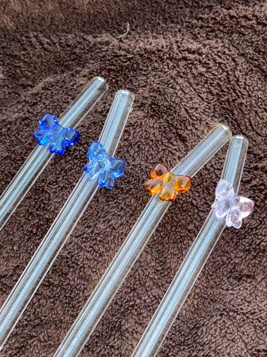 Bow glass straw