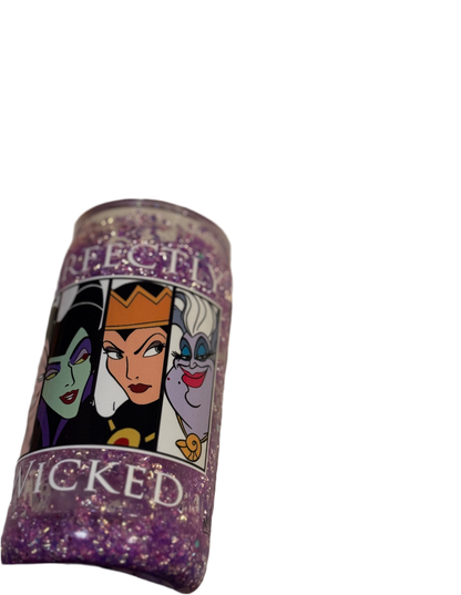 Verre boule à neige Perfectly Wicked 16 oz / 473 ml à débit rapide et paillettes 3D