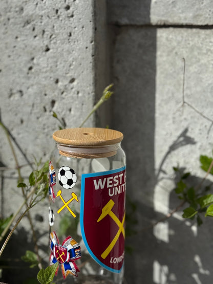 West Ham United Glass Tumbler 16oz