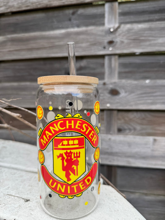 Manchester United 16oz/473ml  Glass Tumbler