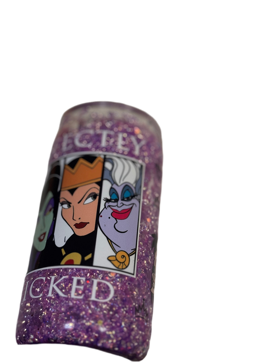 Perfectly Wicked 16 oz / 473ml Snow Globe  Tumbler Fast Flow 3d glitter