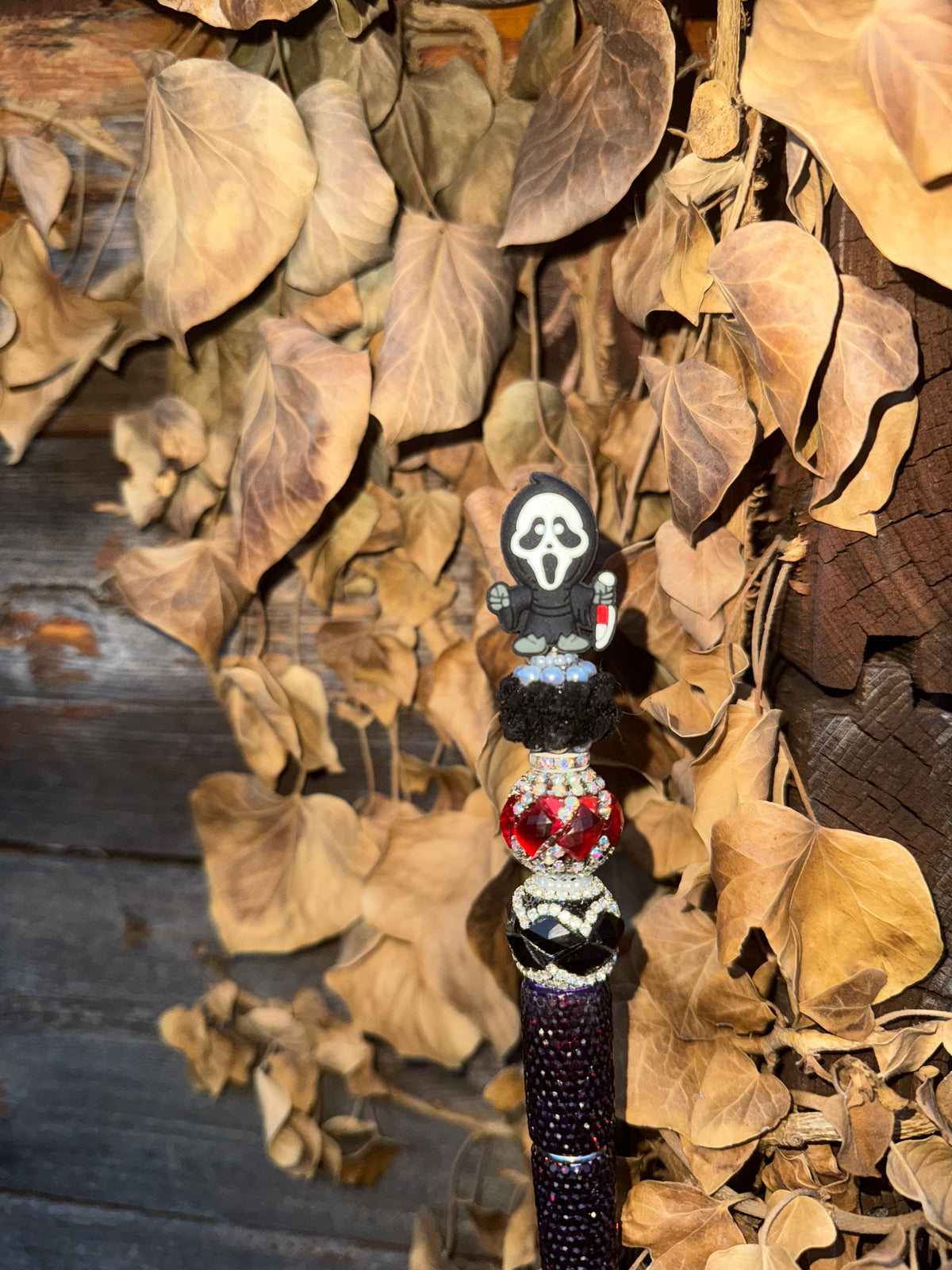 Ghostface Halloween Beaded Pen