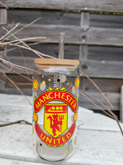 Manchester United 16oz/473ml  Glass Tumbler