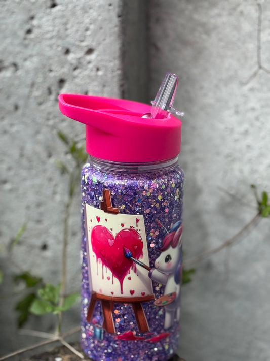 Unicorn 10oz snow globe tumbler