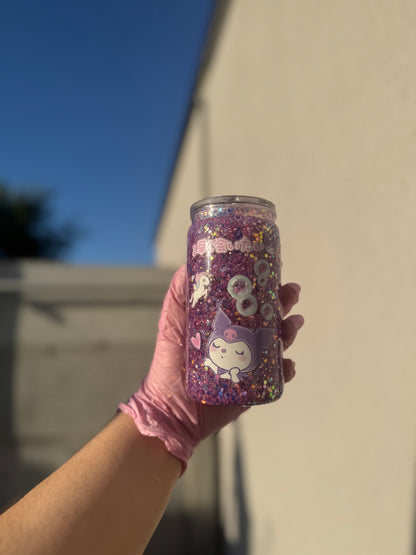 Kuromi Glitter Snow Globe Tumbler | 16oz