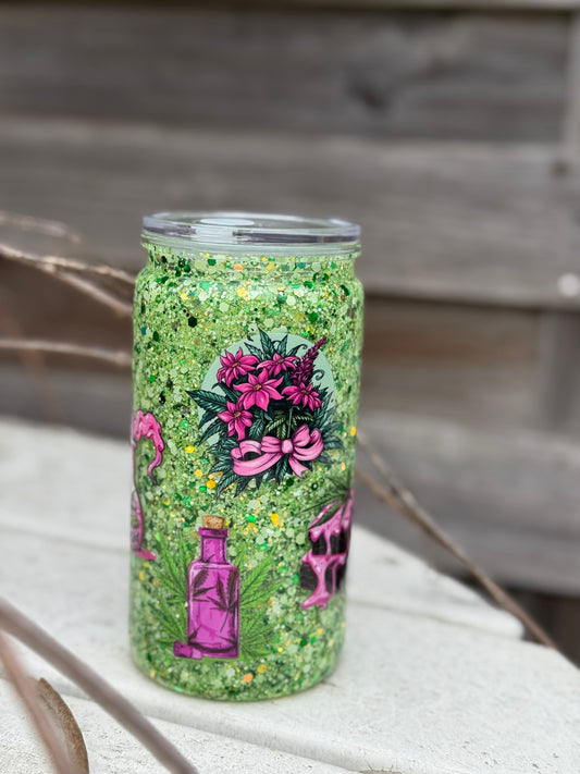 Stoner Girl Vibes 16 oz / 473ml Green Acrylic Tumbler
