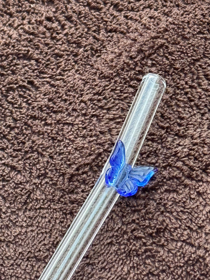 Butterfly Glass Straw
