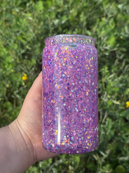 Purple Snow Globe Tumbler 16oz